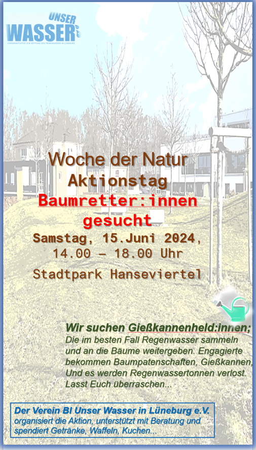 Save the Date: 15. Juni 2024 Stadtpark Hanseviertel Lüneburg 14:00-18:00 Uhr